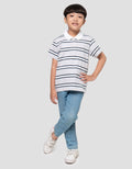 Suko Stripe Lengan Pendek Kaos Polo Anak Laki-laki