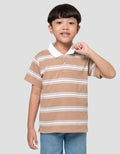 Suko Stripe Lengan Pendek Kaos Polo Anak Laki-laki