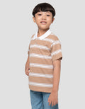 Suko Stripe Lengan Pendek Kaos Polo Anak Laki-laki