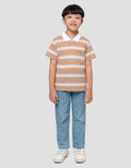 Suko Stripe Lengan Pendek Kaos Polo Anak Laki-laki