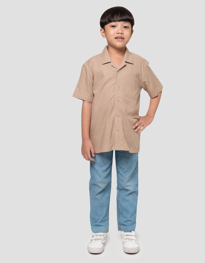 Suko Resort Lengan Pendek Kemeja Anak Laki-laki