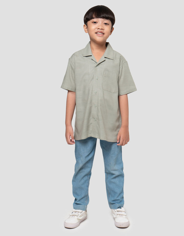 Suko Resort Lengan Pendek Kemeja Anak Laki-laki