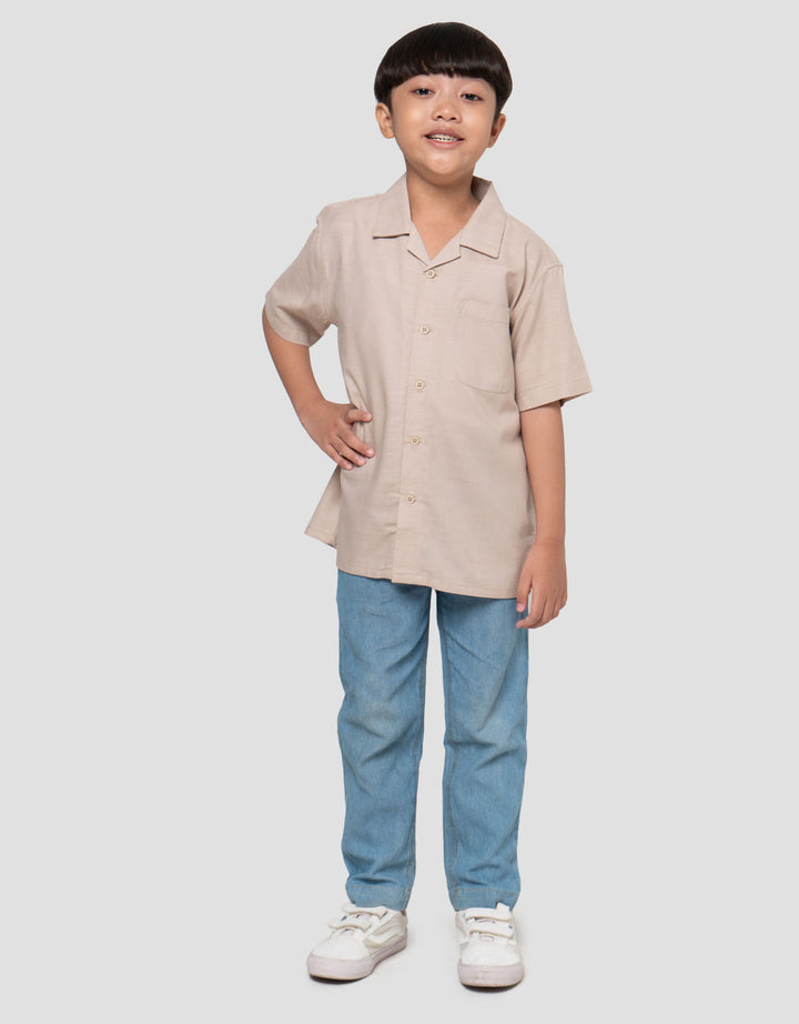 Suko Resort Lengan Pendek Kemeja Anak Laki-laki