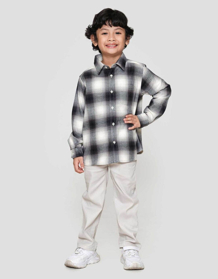 Suko Lengan Panjang Kemeja Flannel Anak Laki-laki