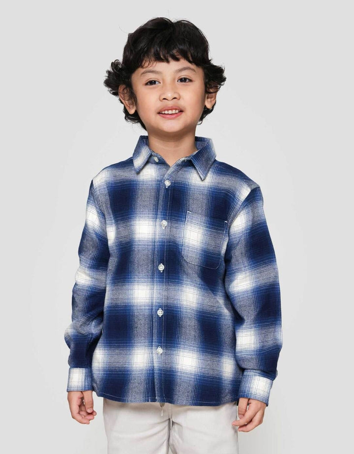 Suko Lengan Panjang Kemeja Flannel Anak Laki-laki
