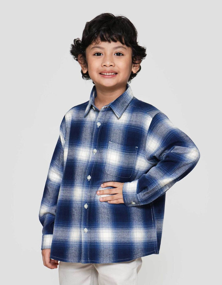 Suko Lengan Panjang Kemeja Flannel Anak Laki-laki