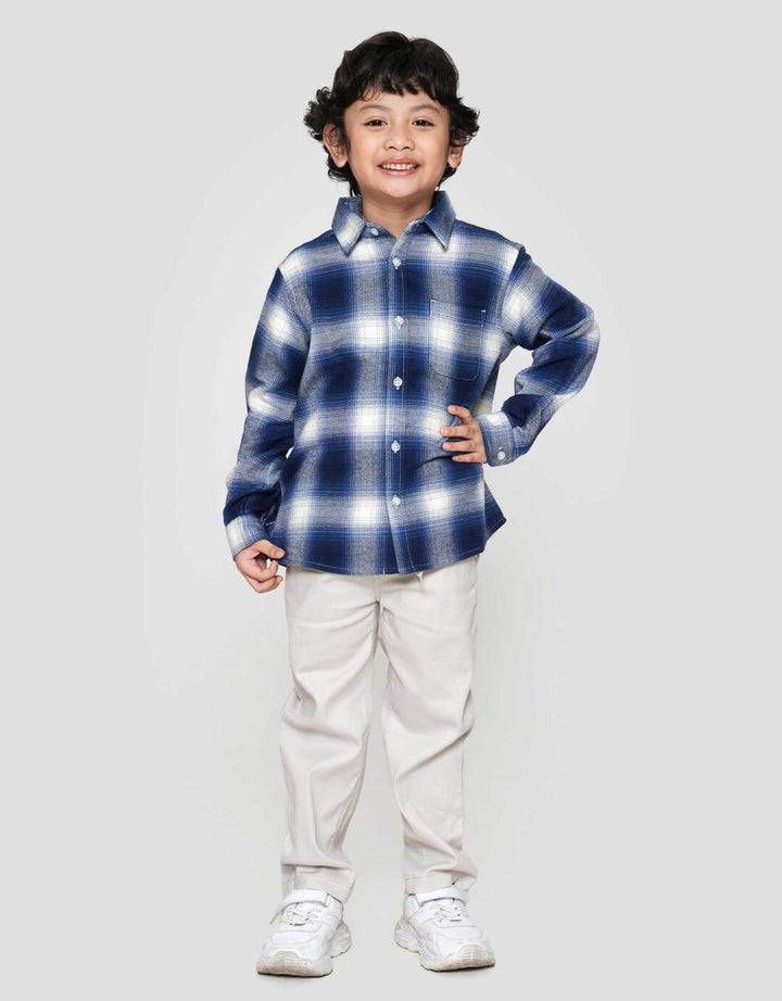 Suko Lengan Panjang Kemeja Flannel Anak Laki-laki