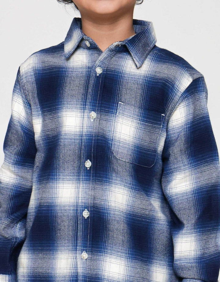 Suko Lengan Panjang Kemeja Flannel Anak Laki-laki