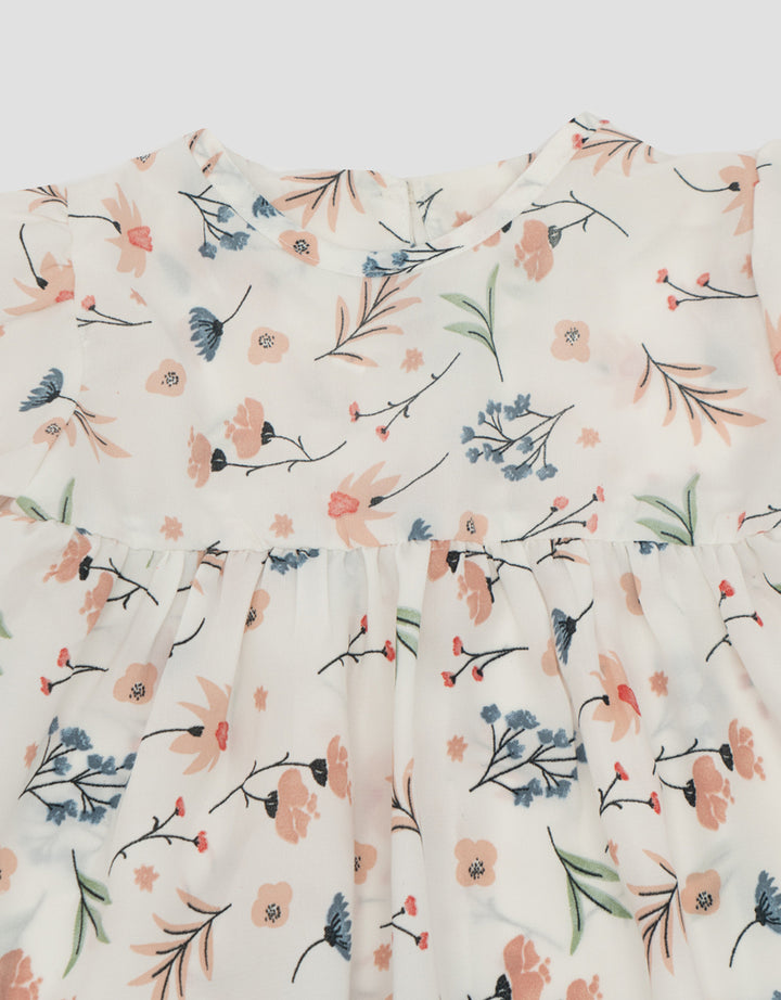MxM Nevada Motif Floral Midi Dress Anak Perempuan