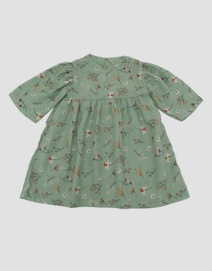MxM Nevada Motif Floral Midi Dress Lengan Pendek Anak Perempuan