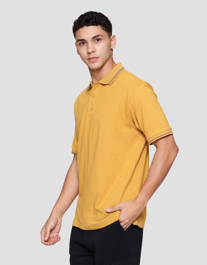 Nevada Jersey Solid With Woven Label Polo Pria
