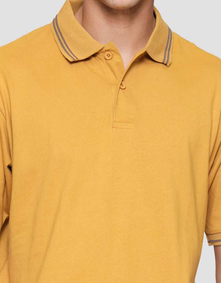 Nevada Jersey Solid With Woven Label Polo Pria