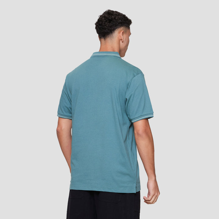 Nevada Jersey Solid With Woven Label Polo Pria