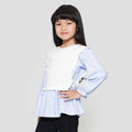 Little M Top Flat Knit With Kemeja Anak Perempuan