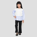 Little M Top Flat Knit With Kemeja Anak Perempuan
