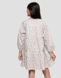 Little M Twill Aop Flower Dress Anak Perempuan