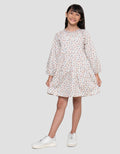 Little M Twill Aop Flower Dress Anak Perempuan