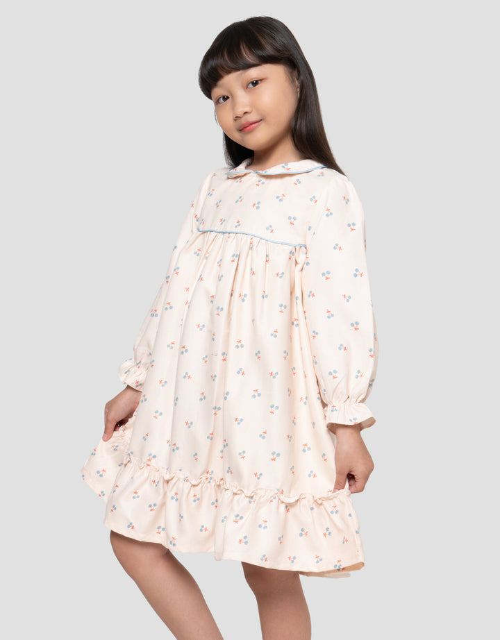 Little M Cherry Midi Dress Anak Perempuan