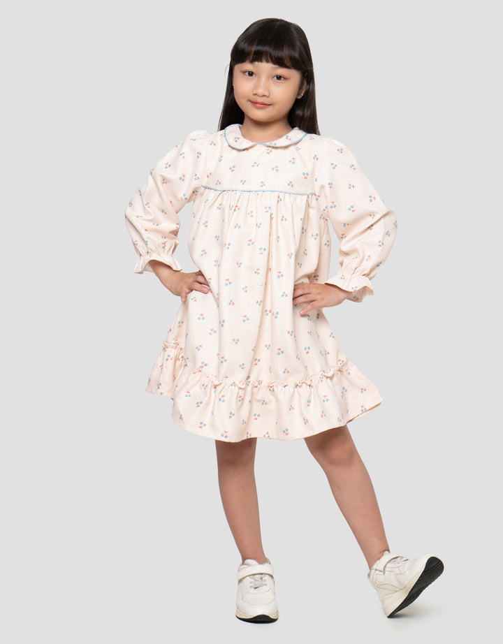 Little M Cherry Midi Dress Anak Perempuan