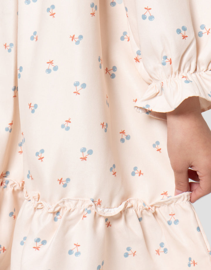 Little M Cherry Midi Dress Anak Perempuan