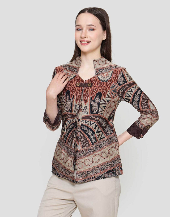 Arjuna Weda Mega Mendung Blouse Batik Wanita