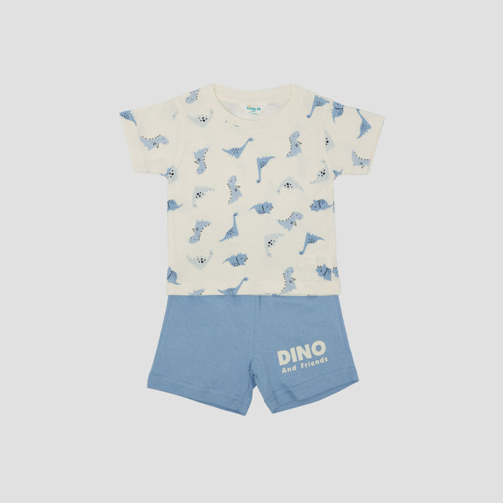 Little M Fullprint Dino Pakaian Setelan Bayi