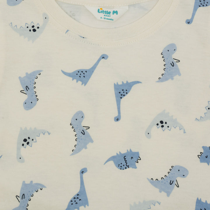 Little M Fullprint Dino Pakaian Setelan Bayi