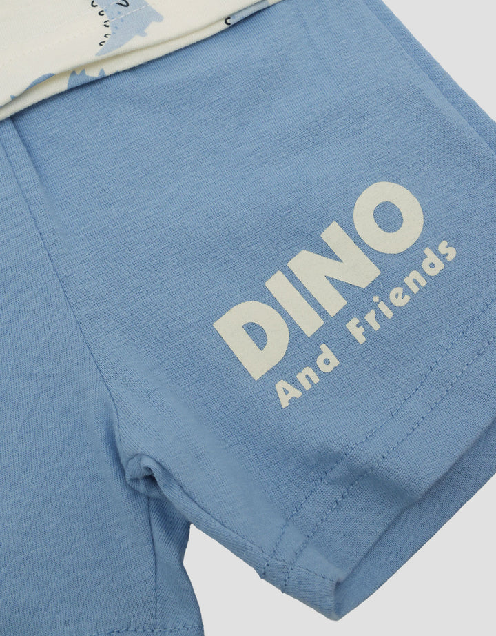 Little M Fullprint Dino Pakaian Setelan Bayi