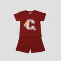 Little M Print C Varsity Pakaian Setelan Bayi
