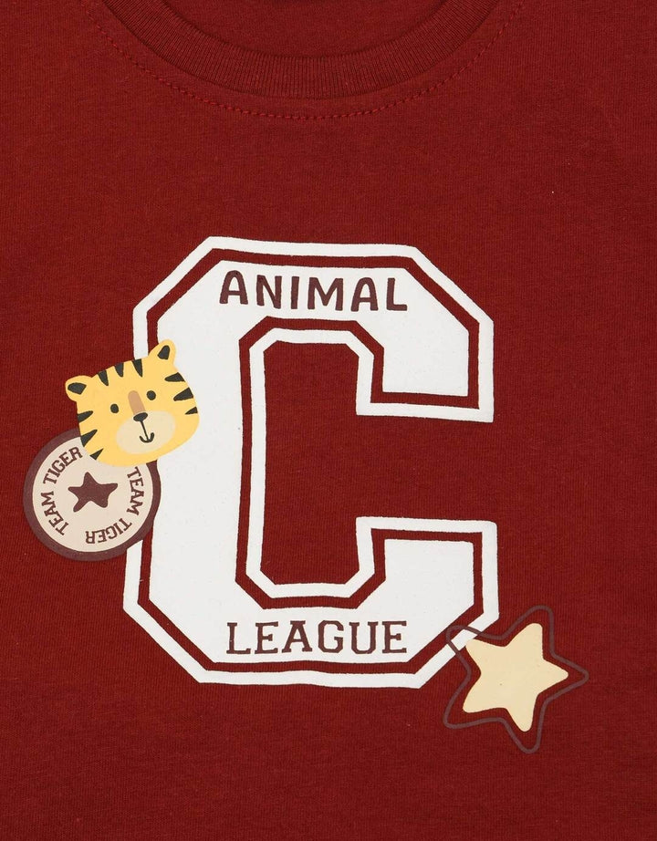 Little M Print C Varsity Pakaian Setelan Bayi