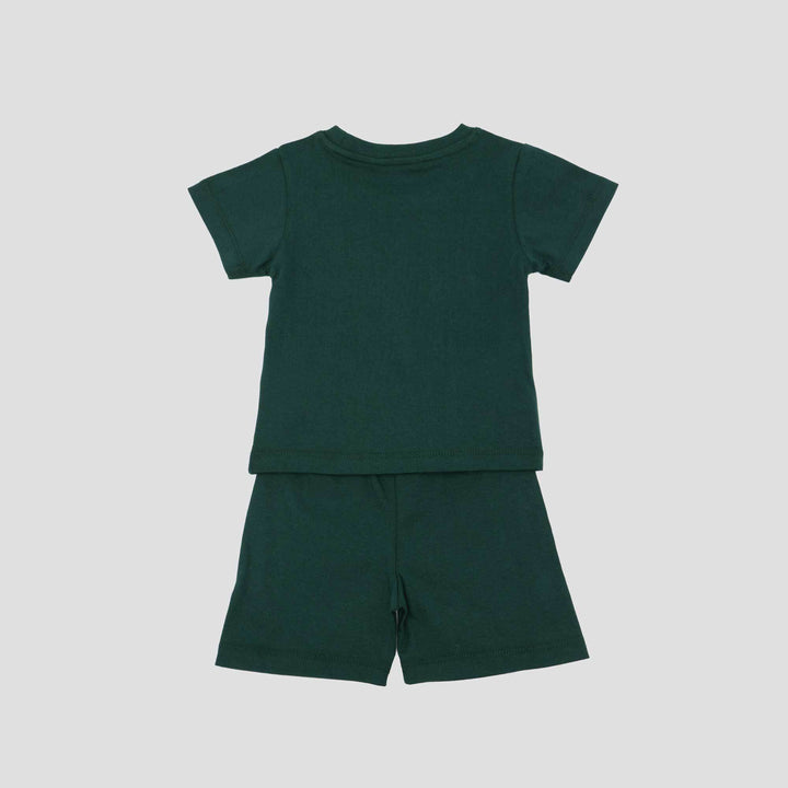 Little M Print Bear Varsity Pakaian Setelan Bayi