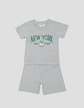 Little M Print New York Varsity Pakaian Setelan Bayi