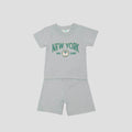 Little M Print New York Varsity Pakaian Setelan Bayi