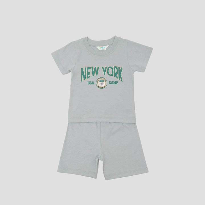 Little M Print New York Varsity Pakaian Setelan Bayi