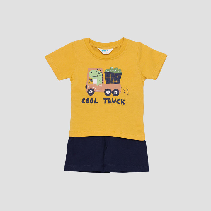 Little M Print Little Dirt Pakaian Setelan Bayi