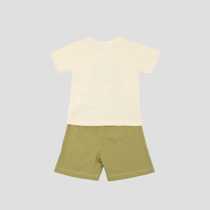 Little M Print Bear Sketch Pakaian Setelan Bayi