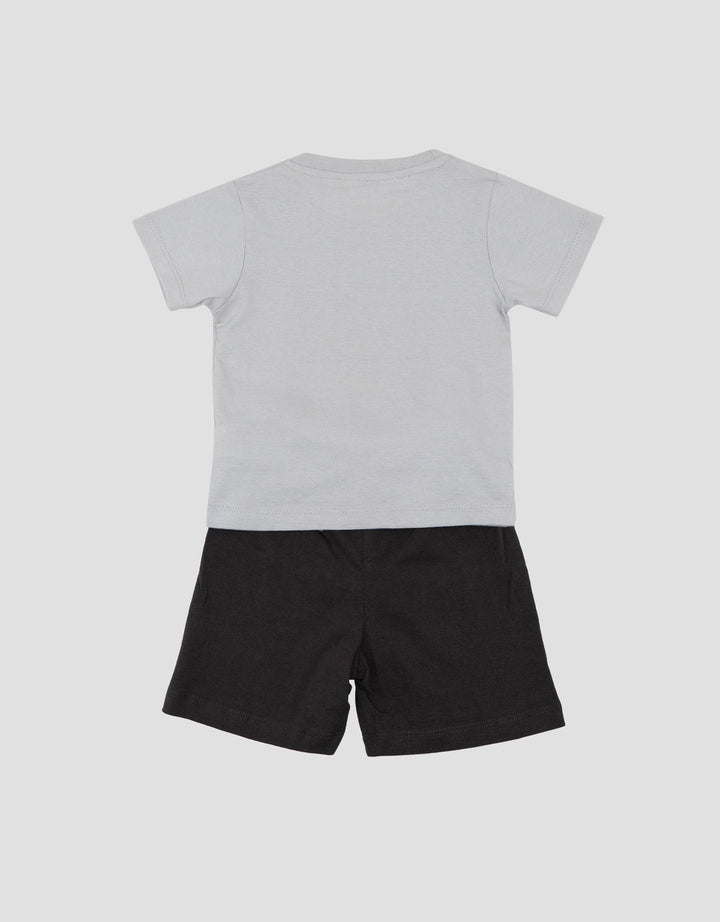 Little M Print Animals Sketch Pakaian Setelan Bayi