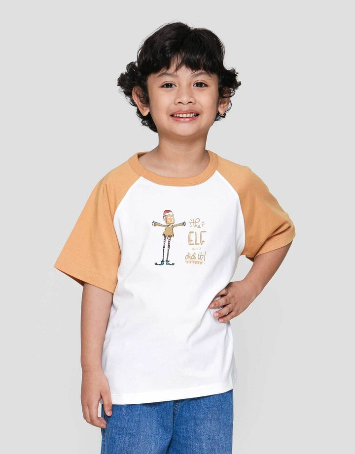 Suko Graphic Lengan Pendek Raglan Kaos Anak Laki-laki