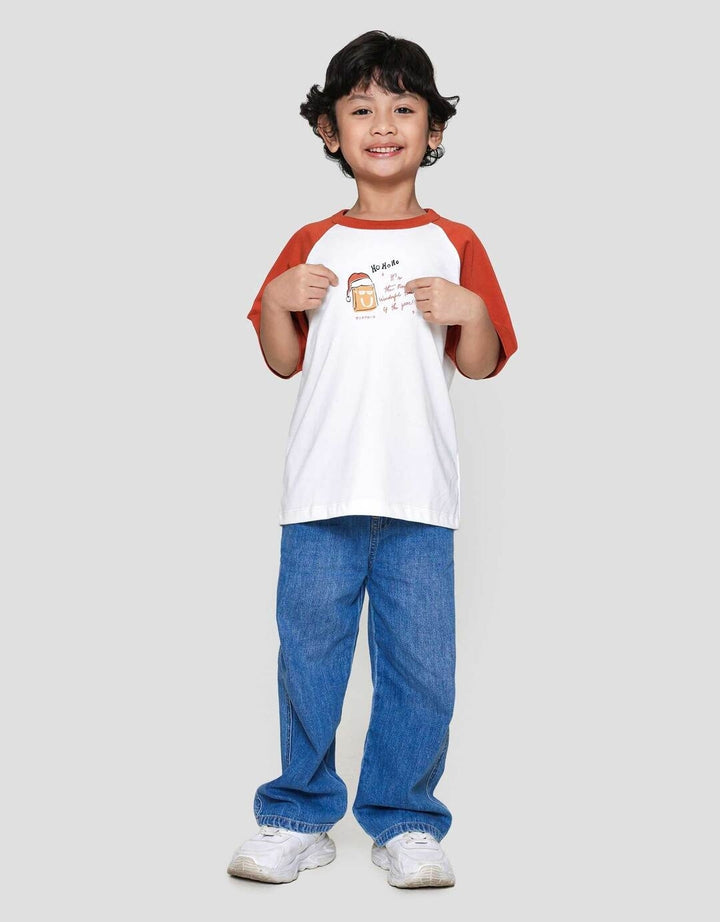 Suko Graphic Kerah Bulat Raglan Kaos Anak Laki-laki