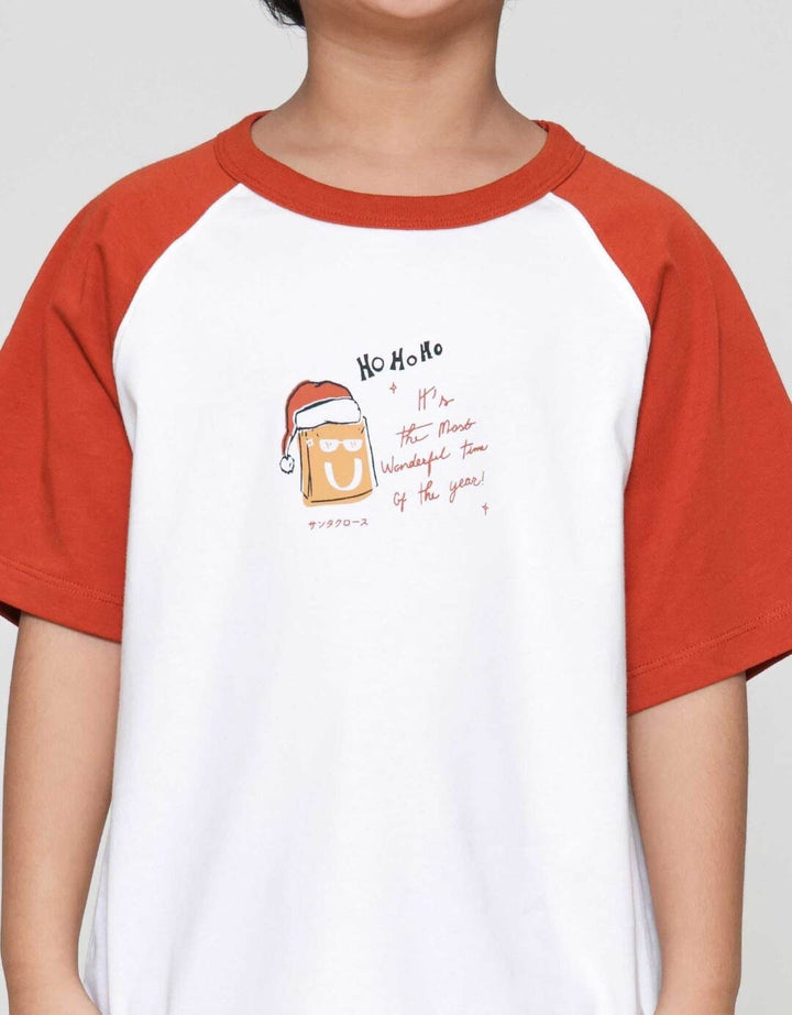 Suko Graphic Kerah Bulat Raglan Kaos Anak Laki-laki