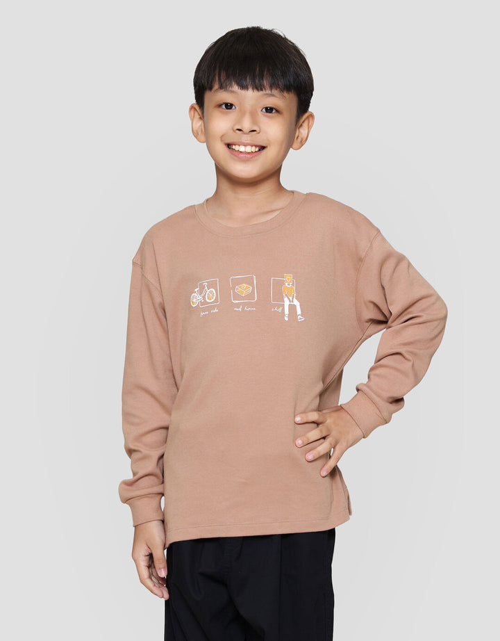 Suko Graphic Lengan Panjang Sweater Anak Laki-laki