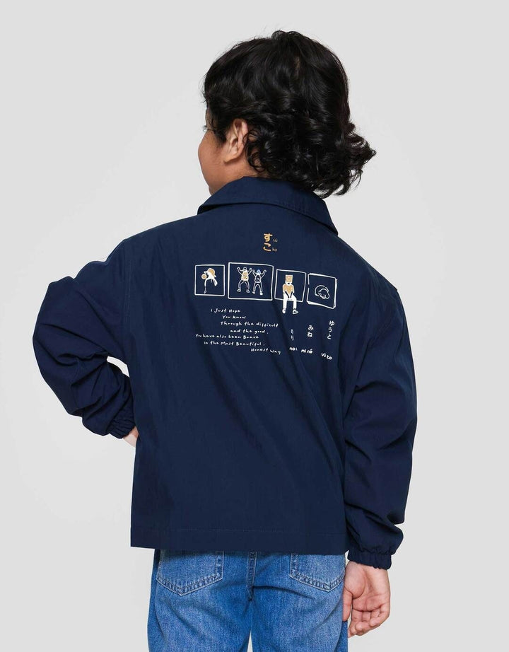 Suko Motif Lengan Panjang Jaket Anak Laki-laki