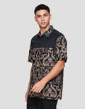 Arjuna Weda Hem Body Fit Cokro Cemani Kemeja Batik Pria