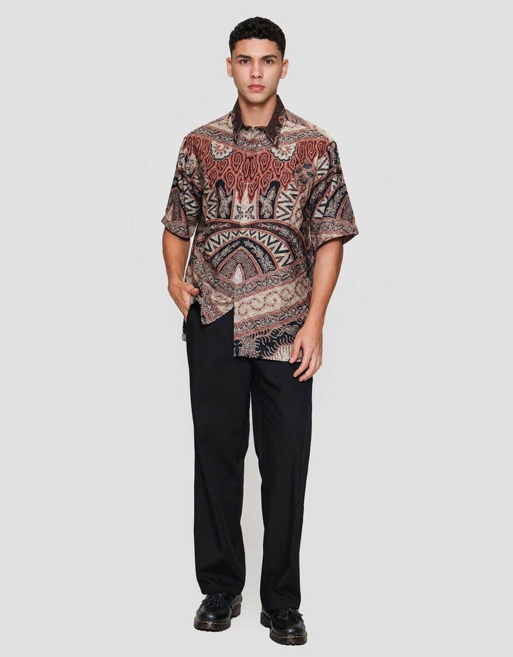 Arjuna Weda Hem Reg Fit Mega Mendung Kemeja Batik Pria