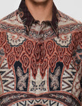 Arjuna Weda Hem Reg Fit Mega Mendung Kemeja Batik Pria