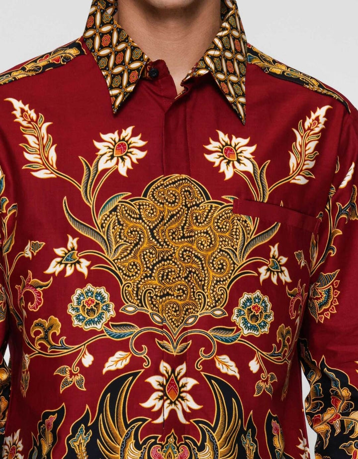 Arjuna Weda Body Fit Gurdo Kemeja Batik Pria