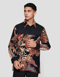 Arjuna Weda Body Fit Daun Kemeja Batik Pria