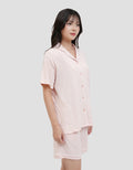 Suko Lengan Pendek Celana Pendek Setelan Pajamas Wanita