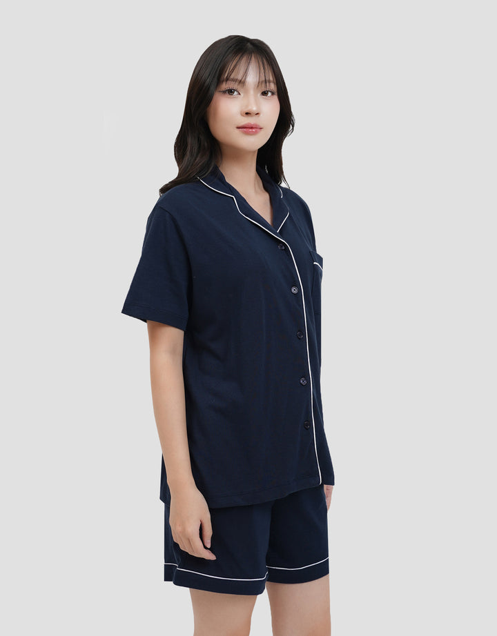Suko Lengan Pendek Celana Pendek Setelan Pajamas Wanita