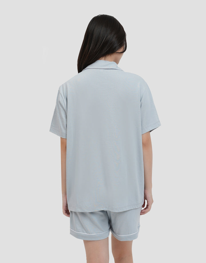 Suko Lengan Pendek Celana Pendek Setelan Pajamas Wanita